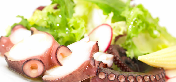 Warm octopus salad